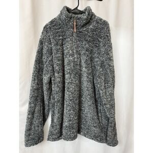 Alpine Sherpa 1/4 Zip Sweater Men's XXL Long‎ Sleeve Gray Mock Neck